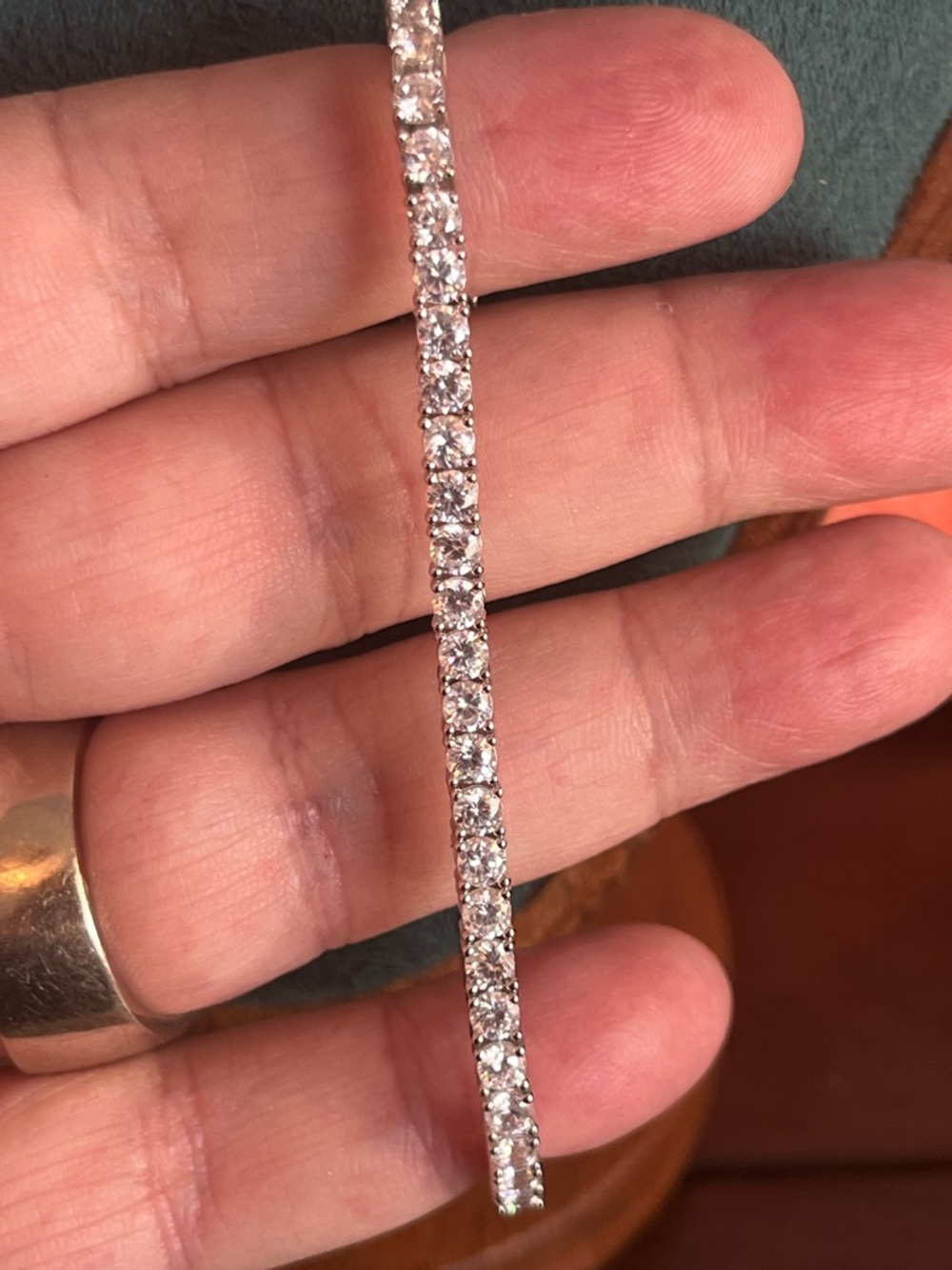 Classic Moissanite Diamond Tennis Bracelet 3mm 7.5” Sterling 925